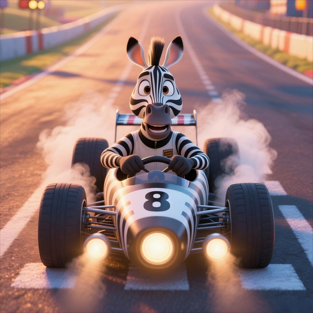 Racing cornering scene